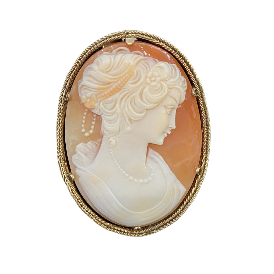 14k Rope Frame Cameo