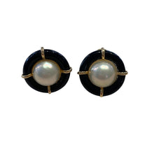 Load image into Gallery viewer, 14K Pearl Dome Earrings
