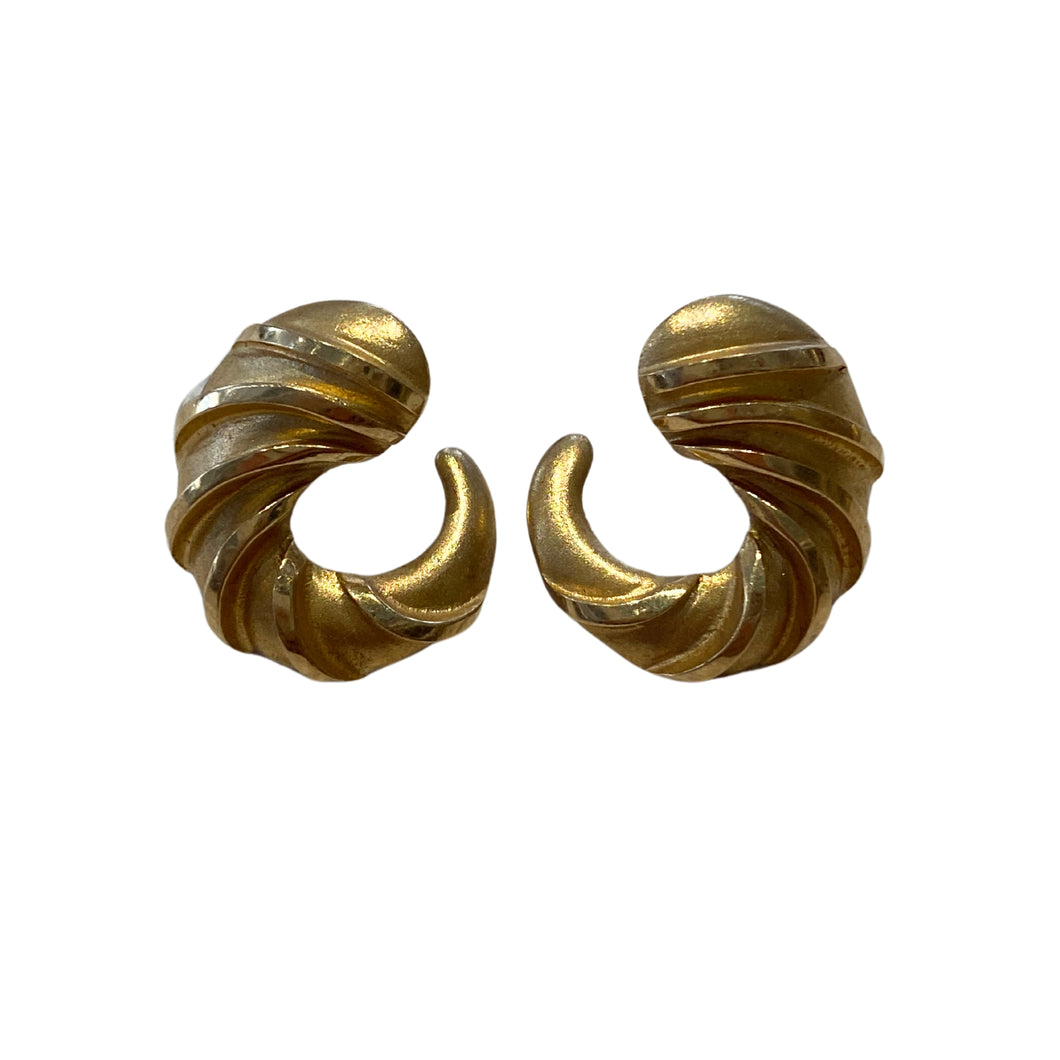 14K Swirl Earrings