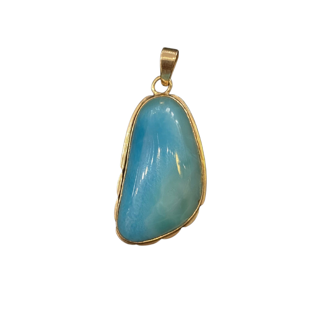 Larimar14k Pendant